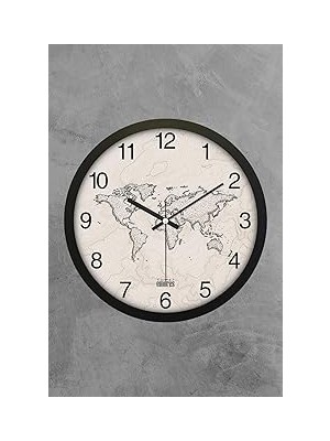 Starseven Emores 30 cm Gerçek Cam Sessiz Mekanizma Duvar Saati