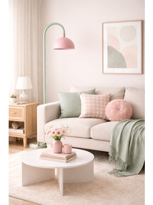 Longing Pastella Metal Lambader Oturma Odası & Yatak Odası & Salon Lambader