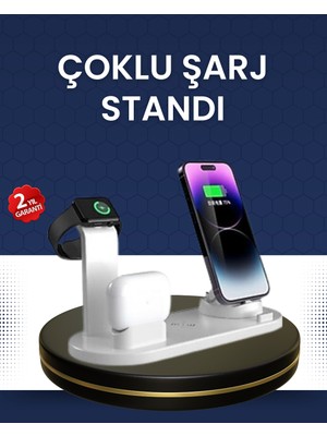 İntora Tasarımlı Çok Fonksiyonlu Kablosuz Şarj Standı