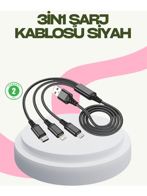 İntora Hızlı Şarj Destekli Çoklu Şarj Kablosu – Seyahat Günlük Kullanım