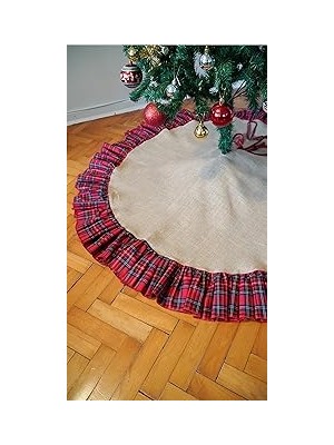 Starseven Viemso Yılbaşı Çam Ağacı Örtüsü, Ekose 90CM V0002124