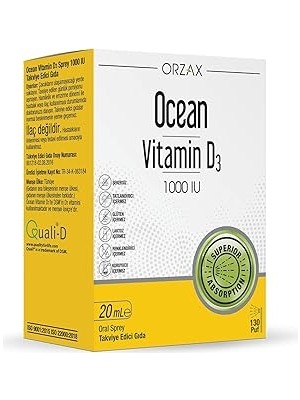 Starseven D3 1000 Iu 20 ml Sprey 130 Puff, Edici Gıda