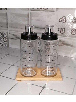 Zemira Ahşap Yağdanlık Altlığı -2 Bölmeli Yağlık Sosluk Standı