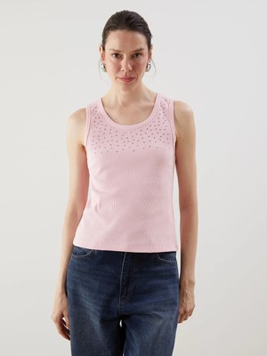 Lc Waikiki Yeni Sezon Bisiklet Yaka Parlak Taşlı Kadın Atlet