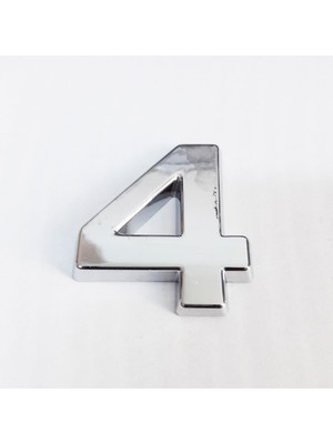 LTG Nova 4 Rakamı 3,75 cm Krom Yapışkanlı