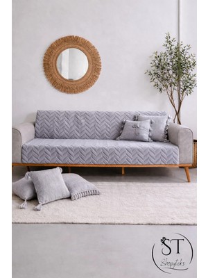 Shopyteks Kaymaz Welsoft Koltuk Örtüsü 170X210 Bej Evcil Hayvan Dostu Kanepe & Çekyat Örtüsü