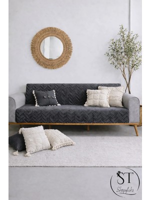 Shopyteks Kaymaz Welsoft Koltuk Örtüsü 170X210 Bej Evcil Hayvan Dostu Kanepe & Çekyat Örtüsü