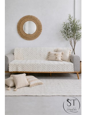 Shopyteks Kaymaz Welsoft Koltuk Örtüsü 170X210 Bej Evcil Hayvan Dostu Kanepe & Çekyat Örtüsü