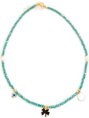 Nuvvo Yonca Boncuk Kolye - Su Yeşili