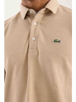 Lacoste Polo Uzun Kol Bej Regular Fit Erkek Sweatshirt