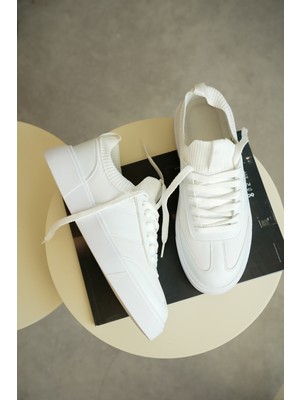 KB-010 Kuback Beyaz Cilt Günlük Erkek Ayakkabı