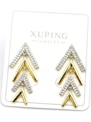 Royaleks Taşlı Ok Küpe - Altın