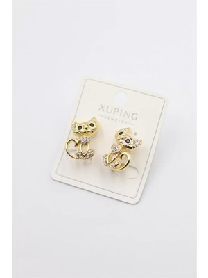 Royaleks Kedi Küpe - Altın