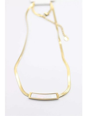 Royaleks Sedef Italyan Zincir Kolye - Altın