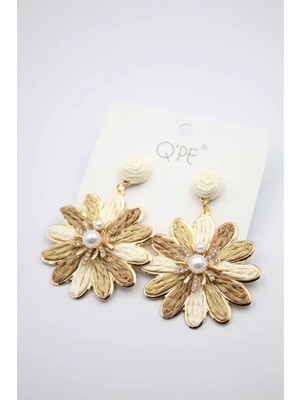 Royaleks Hasır Çiçek Küpe - Çok Renkli