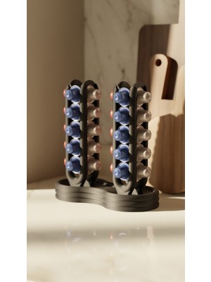 3D Snaxx Modern Tasarımlı Kapsül Kahve Standı – Tezgah Üstü Kahve Kapsül Organizeri- 11X23X21CM