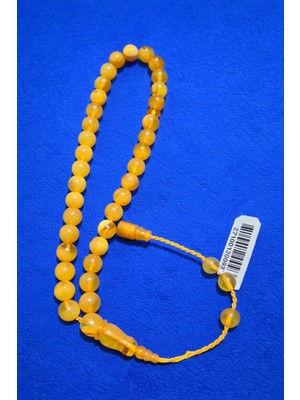 Benko Kehribar Tesbih Küre Kesim 9,3gr Taş Çapı:7,5x7,3mm,tam BOY:23CM