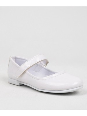 Rexba Kız Çocuk beyaz Sade Rahat Babet