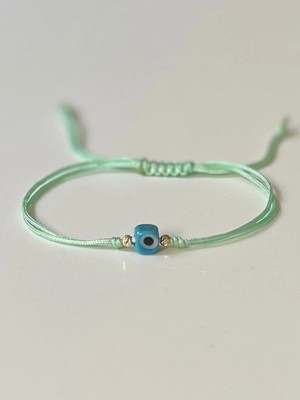 Rupen Kraft 14 Ayar Dorika Toplu Cam Nazar Boncuklu Som Altın Bileklik El Işlemesi Ipli Som Altın Bileklik