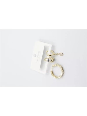 Royaleks 3'lü Xuping Küpe - Altın