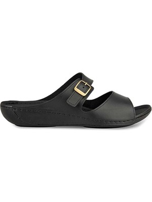 Muya Mesem Anatomik Taban Dört Mevsim Hakiki Deri Kadın Terlik