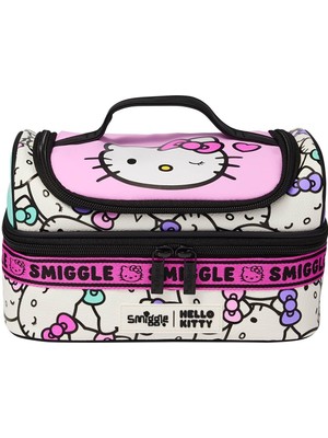 Smiggle Hello Kitty Lisanslı Çift Katlı Beslenme Çantası – Double Decker, Askılı, Okul Kullanımı