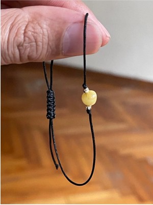 Rupen Kraft Kehribar Taşlı 14 Ayar Dorika Detaylı Altın Bileklik