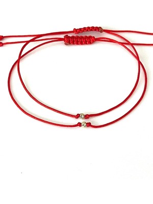 Rupen Kraft 14 Ayar Kırmızı Ipli Altın Çift Bilekliği Altın Sevgili Bilekliği