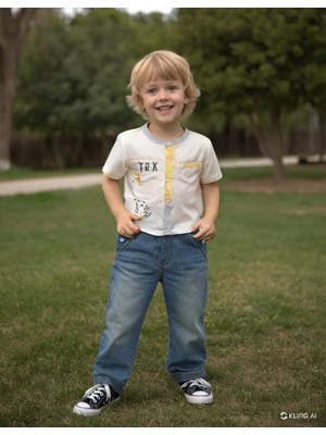 Almira Anne Bebek Erkek Çocuk Kısa Kollu Baskılı Gömlek - Çocuklar Için Yazlık Eğlenceli Desenli Gömlek