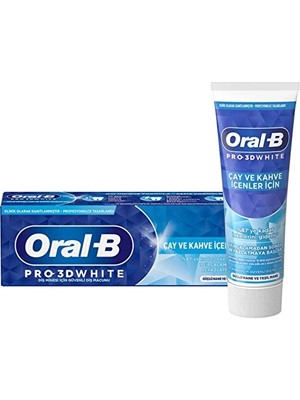 2 Adet Oral-B Diş Macunu 3D White Çay ve Kahve