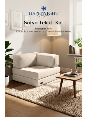 Happy Night Sofya Tekli Koltuk L Kol | Oyun Koltuğu | Sünger Koltuk | Sinema Koltuğu. 90X90 cm