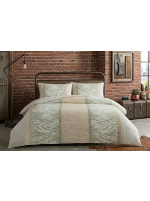 Taç Yeni Sezon Ranforce Pamuklu Çift Kişilik Nevresim Takımı Corın Vizon