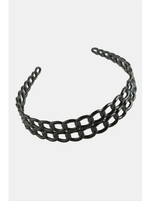 Starseven Zincir Desenli Siyah Renkli Taç