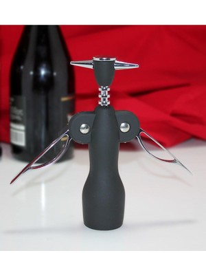 Feyza Design Paslanmaz Çelik Tirbuşon Açacak, Şık ve Dayanıklı Şarap Açma Aleti