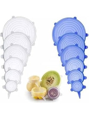 Skygo Tüm Kaplara Uyumlu Silikon Kapaklar Tazeliği Koruyan 6 Parça Silikon Kapak Takımı 6 Lı Strech Kapak