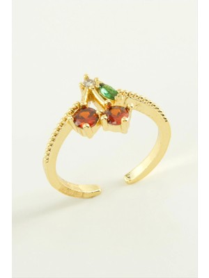 Starseven Kiraz Zirkon Taşlı Yüzük