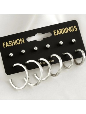 Starseven 12 Adet Ezme Halka Küpe