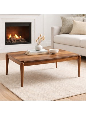 Fami Home | Peru Orta Sehpa Ahşap Ayaklı Modern Salon Sehpası