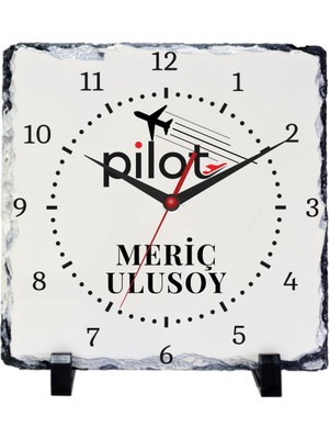 Çılgıntrend Ebelere Özel Isimli Doğal Taş Masa Saati