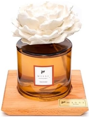 Skygo 500 ml Masif Ahşap Kaideli Seramik Taşlı Dark Oda Kokusu