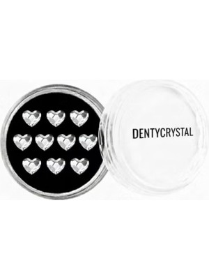Generic Dentycrystal Diş Pırlantası Kalp Beyaz 10'lu ( Avusturya Kristallerinden Oluşturulan 10'lu Set )