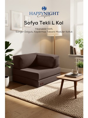 Happy Night Sofya Tekli Koltuk L Kol | Oyun Koltuğu | Sünger Koltuk | Sinema Koltuğu. 90X90 cm