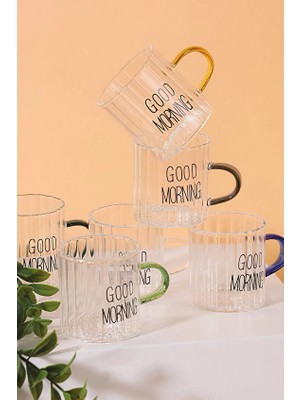 Arow Winsome Kulplu Cam Bardak 6'lı 100 ml 3 Adet