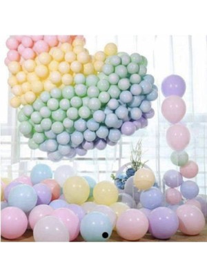 Feyza Design Gri Renkli 100 Adet Düz Balon Parti Malzemeleri