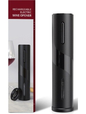 Feyza Design Elektrikli Otomatik Şarap Açacağı ve Folyo Kesici Seti