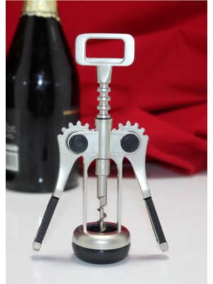 Feyza Design Paslanmaz Çelik Tirbuşon ve Şarap Açacağı Seti, Kolay Kullanım