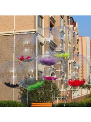Feyza Design 18 Inç Çok Renkli Şeffaf Pvc Balon - Hobi ve Parti Malzemeleri