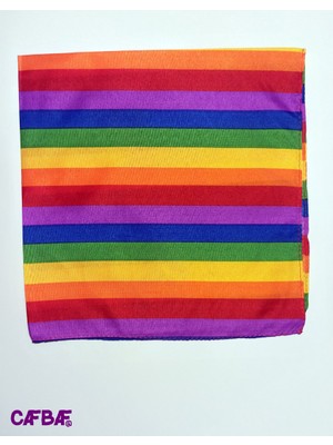 Cafbaf Kare Bandana Gökkuşağı