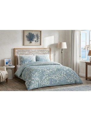 Taç Yeni Sezon Ranforce Pamuklu Çift Kişilik Nevresim Takımı Santa Mavi