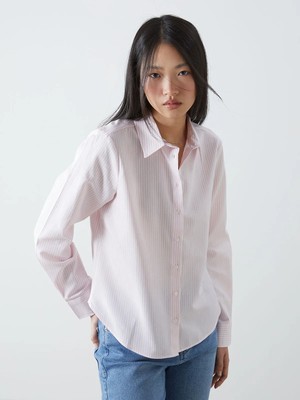 Lc Waikiki Yeni Sezon Çizgili Oxford Kadın Gömlek